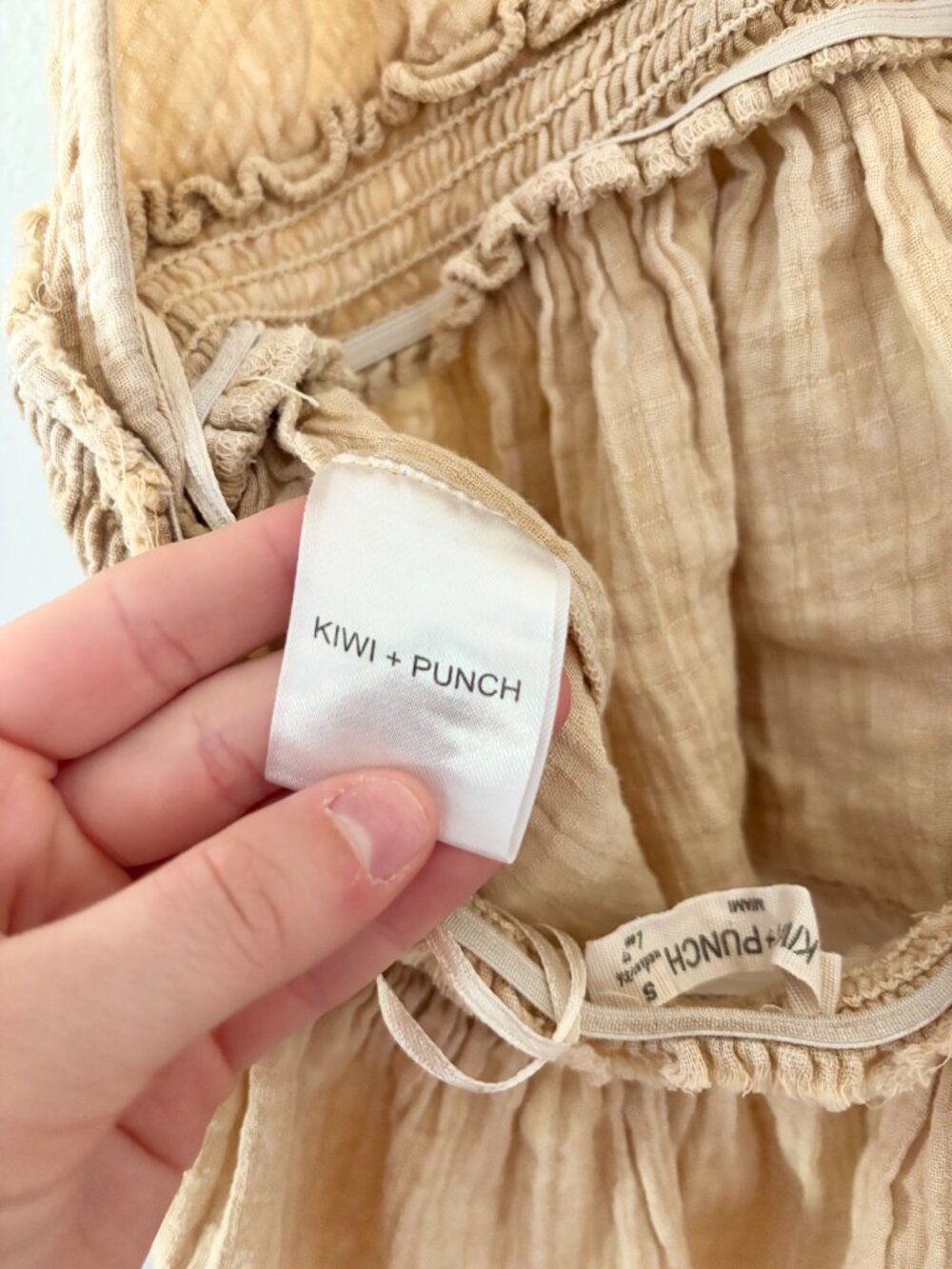 Beige Ruffle Halter Top - Picture 6 of 7